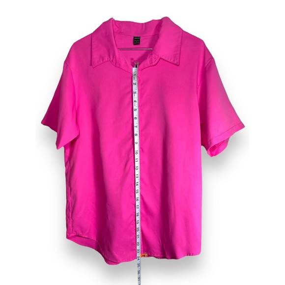 SHEIN Hot Pink Button Shirt size M - Picture 5 of 6